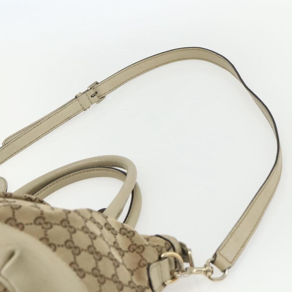 GUCCI GG Canvas Hand Bag 2way Beige Gold 247902 Auth 151442 - Picture 14 of 16